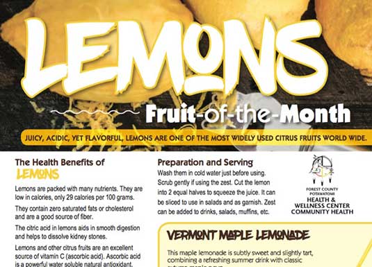 Lemons - June Featured Fruit / Vegetable of the Month